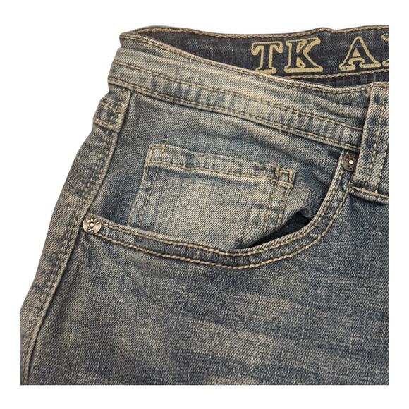 TK Axel Slim Boot Stretch Jeans Men's Size 34X30 Medium Wash Western Cowboy - Picture 5 of 9